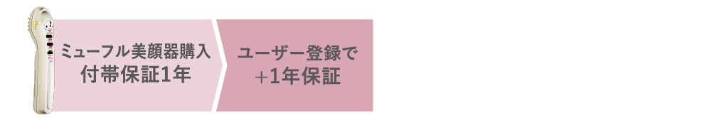 保証期間2年 ミューフル美顔器購入 付帯保証2年